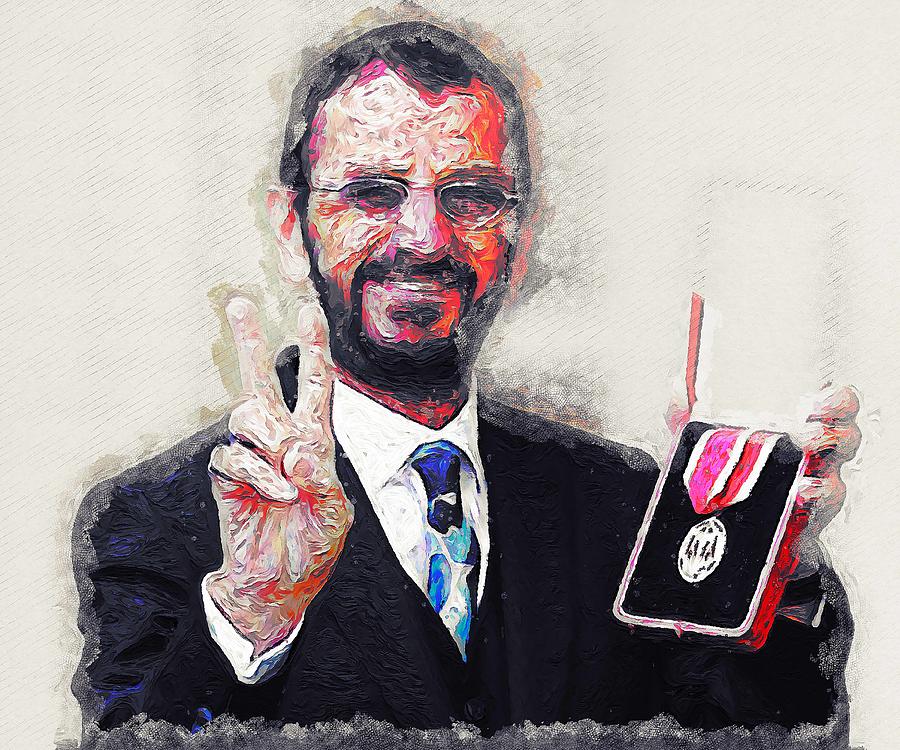 Celebrity Ringo Starr Mixed Media By Emilio Nolan Fine Art America   Celebrity Ringo Starr Emilio Nolan 