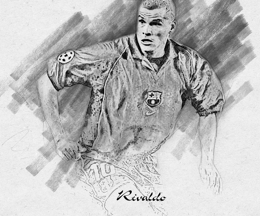 Celebrity Rivaldo Mixed Media by Emilio Nolan - Fine Art America