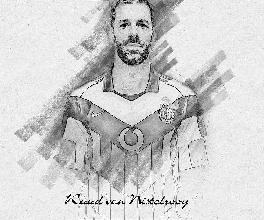 Celebrity Ruud van Nistelrooy Mixed Media by Emilio Nolan Fine Art