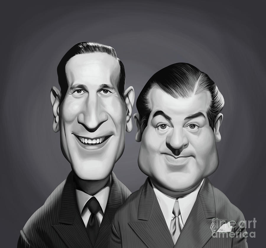 Celebrity Sunday - Abbott and Costello Digital Art by Rob Snow