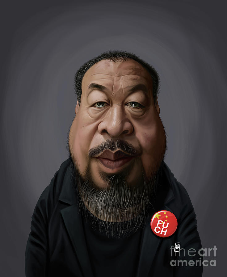 Celebrity Sunday - Ai Weiwei Digital Art by Rob Snow