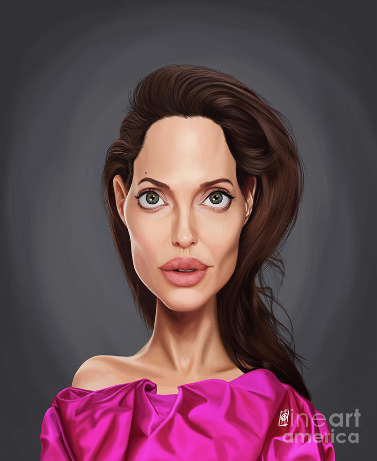 Celebrity Sunday - Angelina Jolie Digital Art by Rob Snow