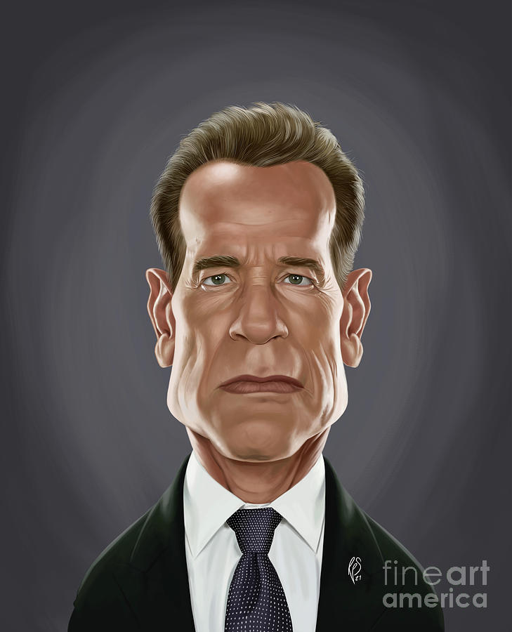 Arnold Schwarzenegger Digital Art - Celebrity Sunday - Arnold Schwarzenegger by Rob Snow