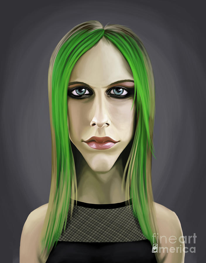 Celebrity Sunday - Avril Lavigne Digital Art by Rob Snow