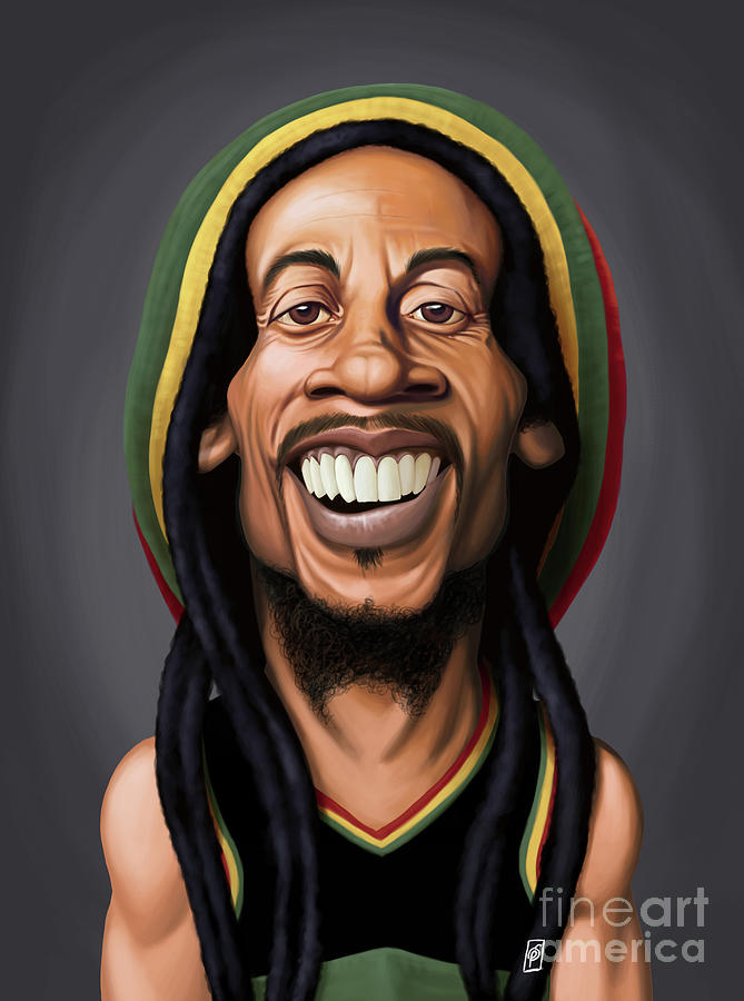 Celebrity Sunday - Bob Marley Digital Art by Rob Snow - Pixels