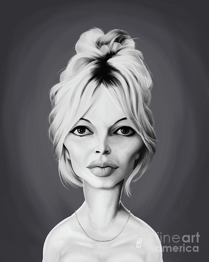 Celebrity Sunday - Brigette Bardot Digital Art by Rob Snow