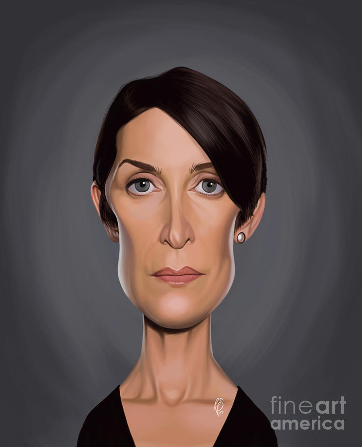 Celebrity Sunday - Carrie-Anne Moss Digital Art by Rob Snow