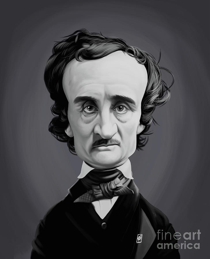 Celebrity Sunday - Edgar Allen Poe Digital Art by Rob Snow