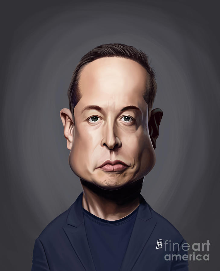 Celebrity Sunday Elon Musk Digital Art By Rob Snow