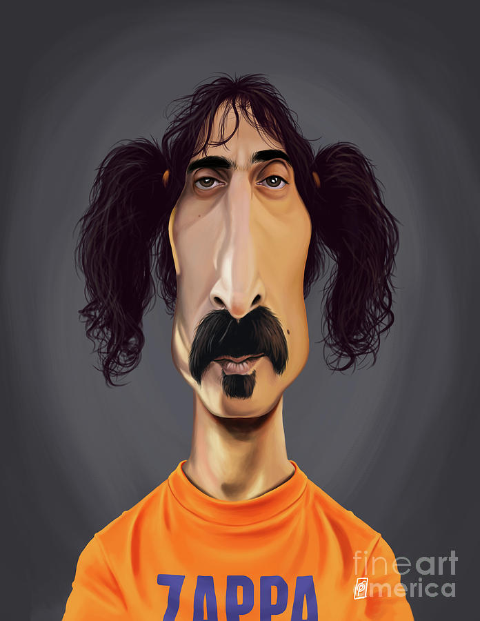 Celebrity Sunday - Frank Zappa Digital Art by Rob Snow