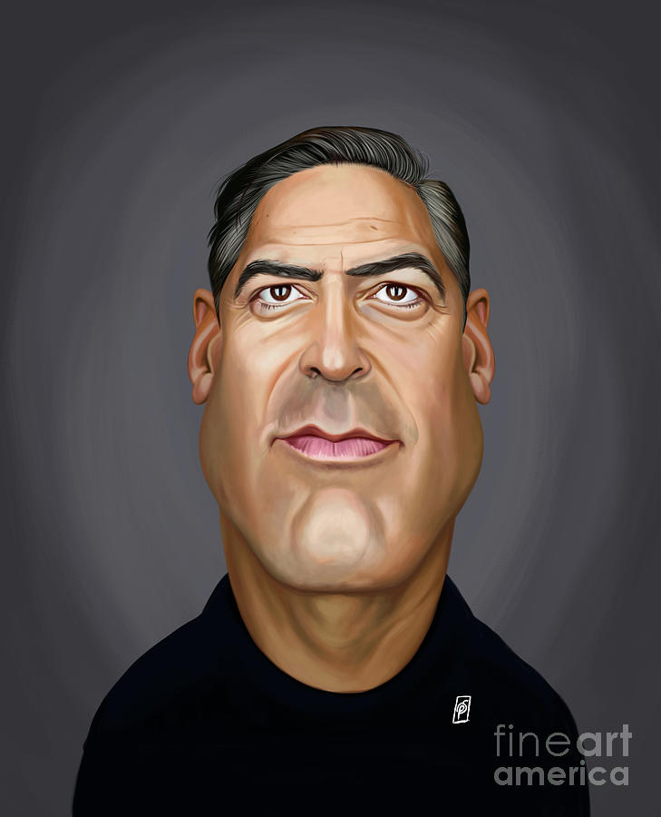 Celebrity Sunday - George Clooney Digital Art by Rob Snow