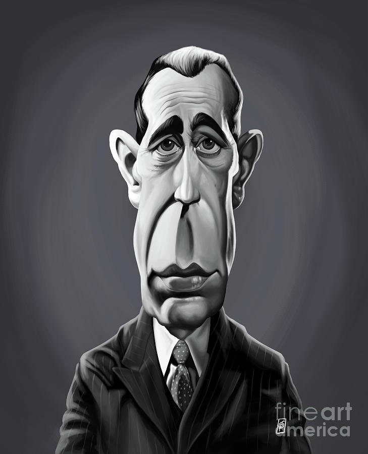 Celebrity Sunday - Humphrey Bogart Digital Art by Rob Snow