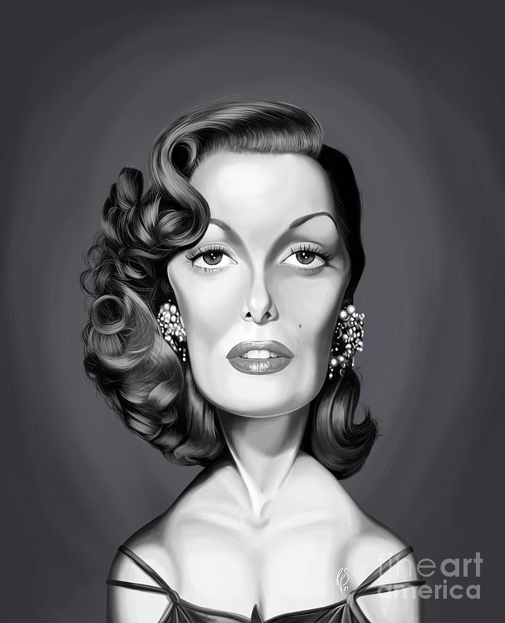Celebrity Sunday - Jane Russell Digital Art by Rob Snow