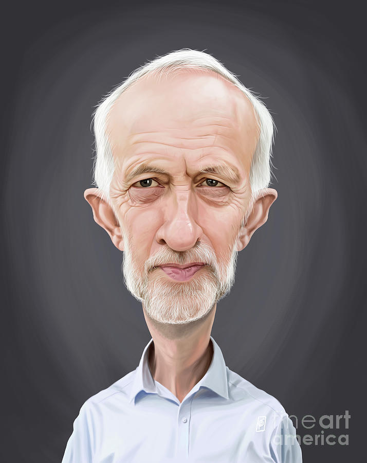 Celebrity Sunday - Jeremy Corbyn Digital Art by Rob Snow
