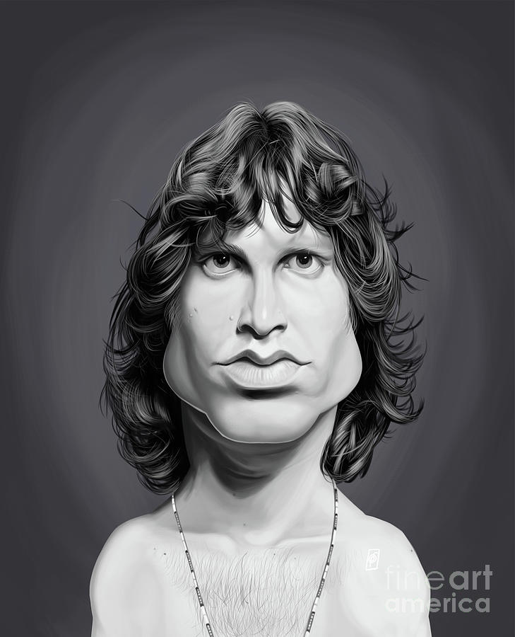 Jim Morrison Digital Art - Celebrity Sunday - Jim Morrison by Rob Snow