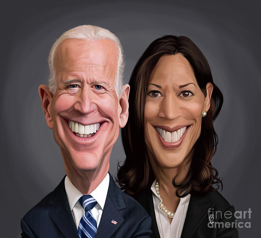 Celebrity Sunday - Joe Biden and Kamala Harris Digital Art by Rob Snow