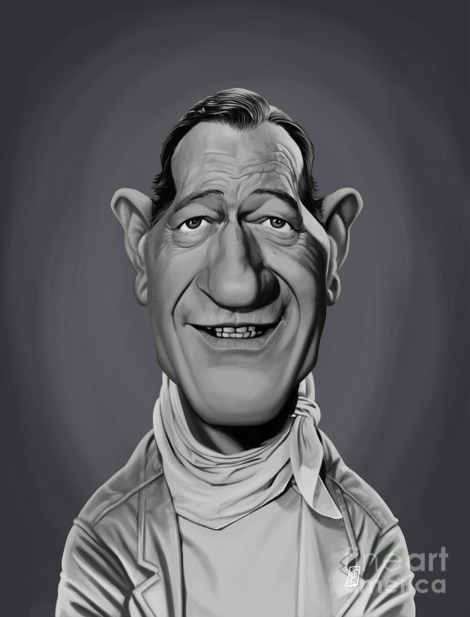 Celebrity Sunday - John Wayne Digital Art by Rob Snow