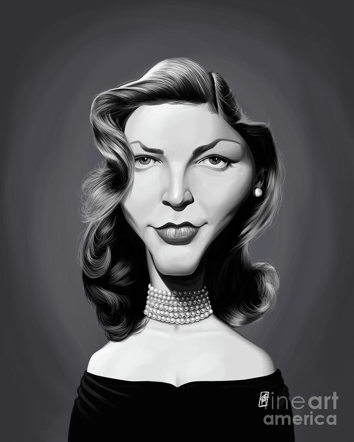 Lauren Bacall Digital Art - Celebrity Sunday - Lauren Bacall by Rob Snow