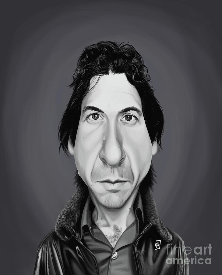 Leonard Cohen Digital Art - Celebrity Sunday - Leonard Cohen by Rob Snow