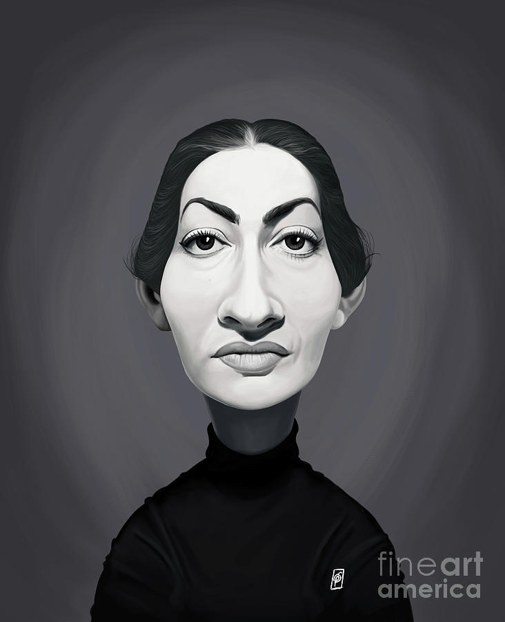 Celebrity Sunday - Maria Callas Digital Art by Rob Snow