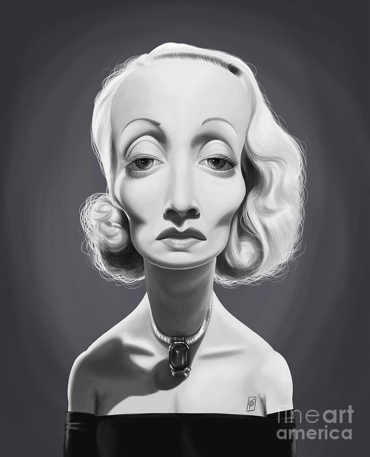 Celebrity Sunday - Marlene Dietrich Digital Art by Rob Snow