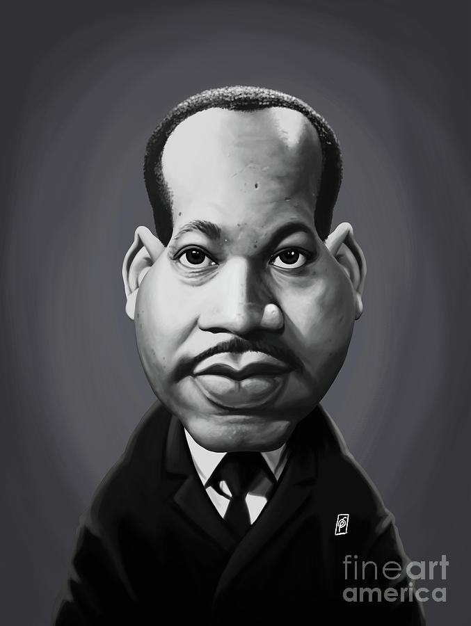 Celebrity Sunday - Martin Luther King Digital Art by Rob Snow