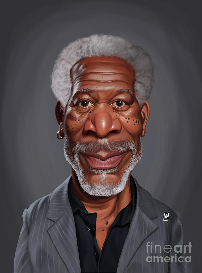 Celebrity Sunday - Morgan Freeman Digital Art by Rob Snow