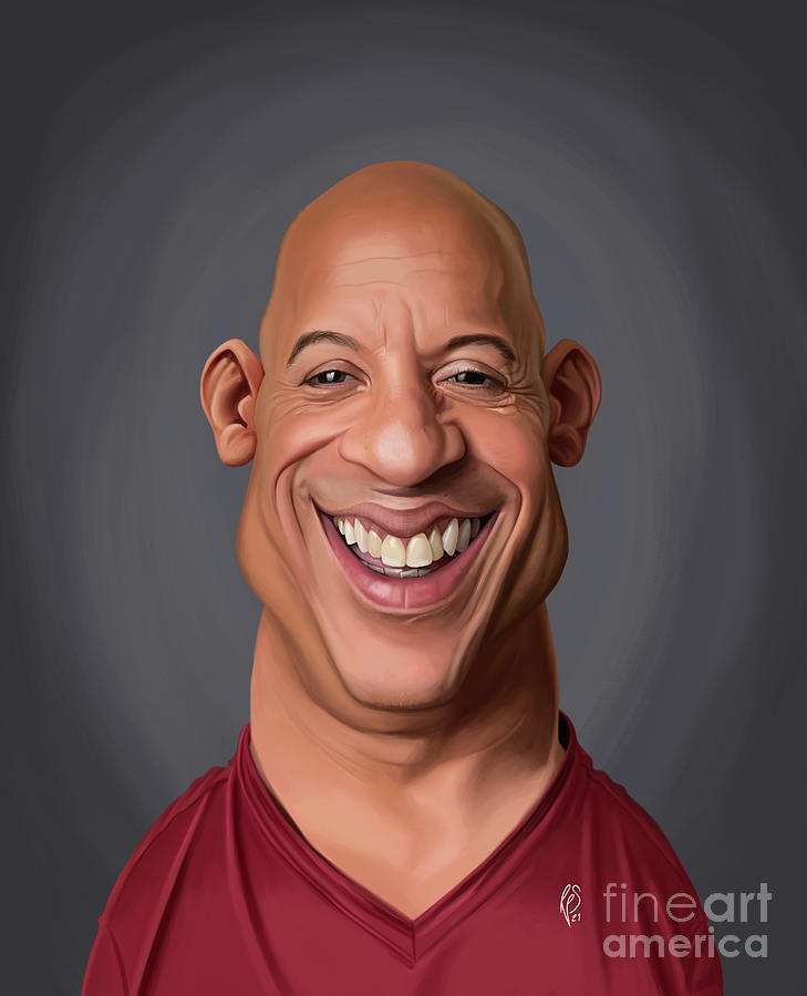 Celebrity Sunday - Vin Diesel Digital Art by Rob Snow