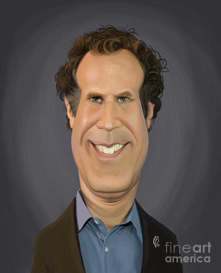 Celebrity Sunday -  Will Ferrell Digital Art by Rob Snow