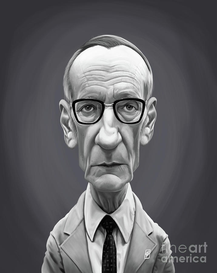 Celebrity Sunday - William Burroughs Digital Art by Rob Snow