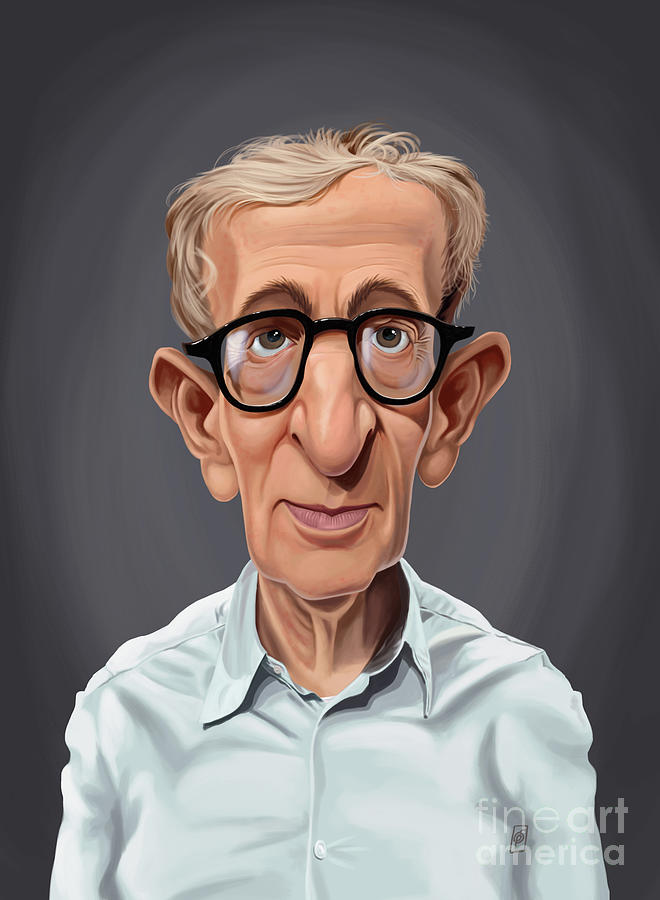 Celebrity Sunday - Woody Allen Digital Art by Rob Snow