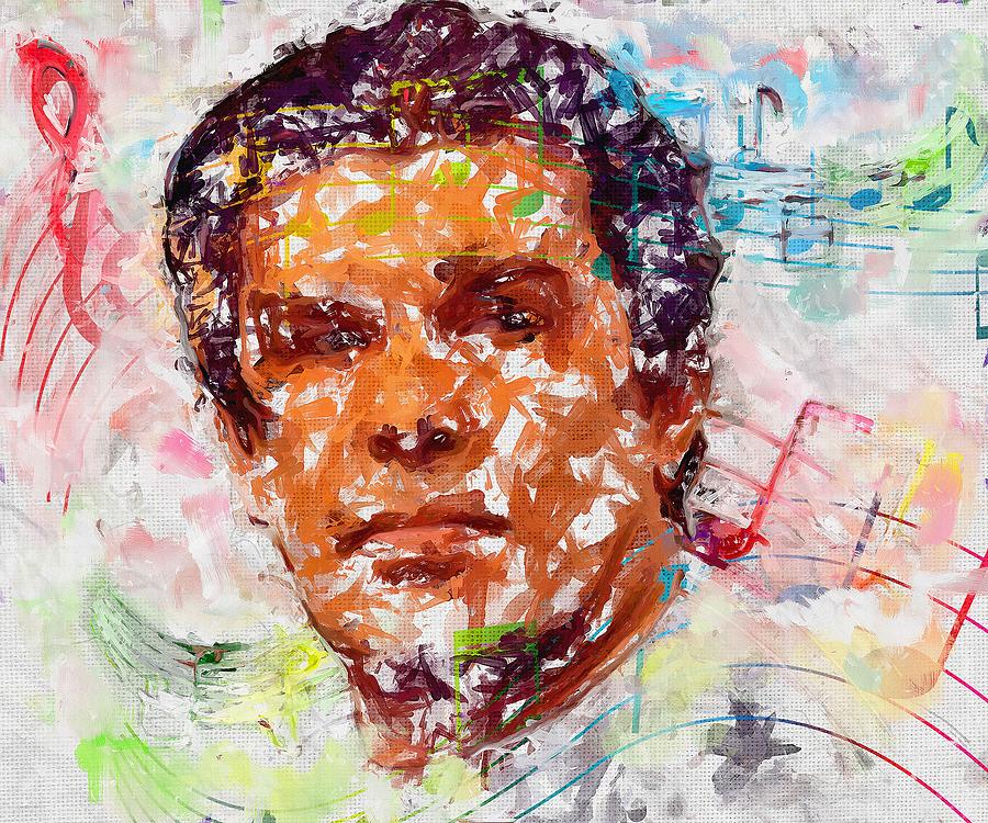 Celebrity Yuri Kasparyan colorful art Mixed Media by Luettgen Vidal ...