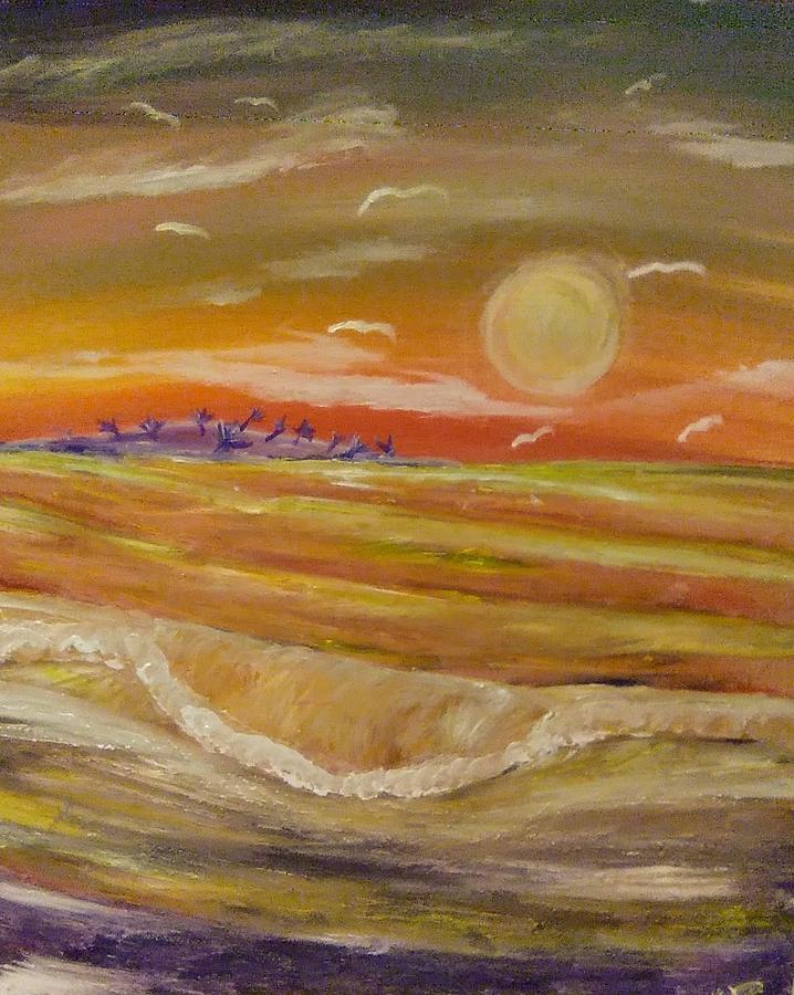 Celestial Beach Painting by Andrew Blitman