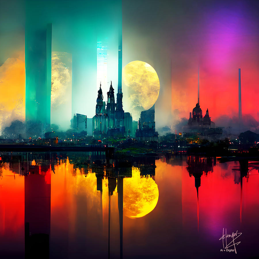 Celestial City 19 Digital Art by DC Langer