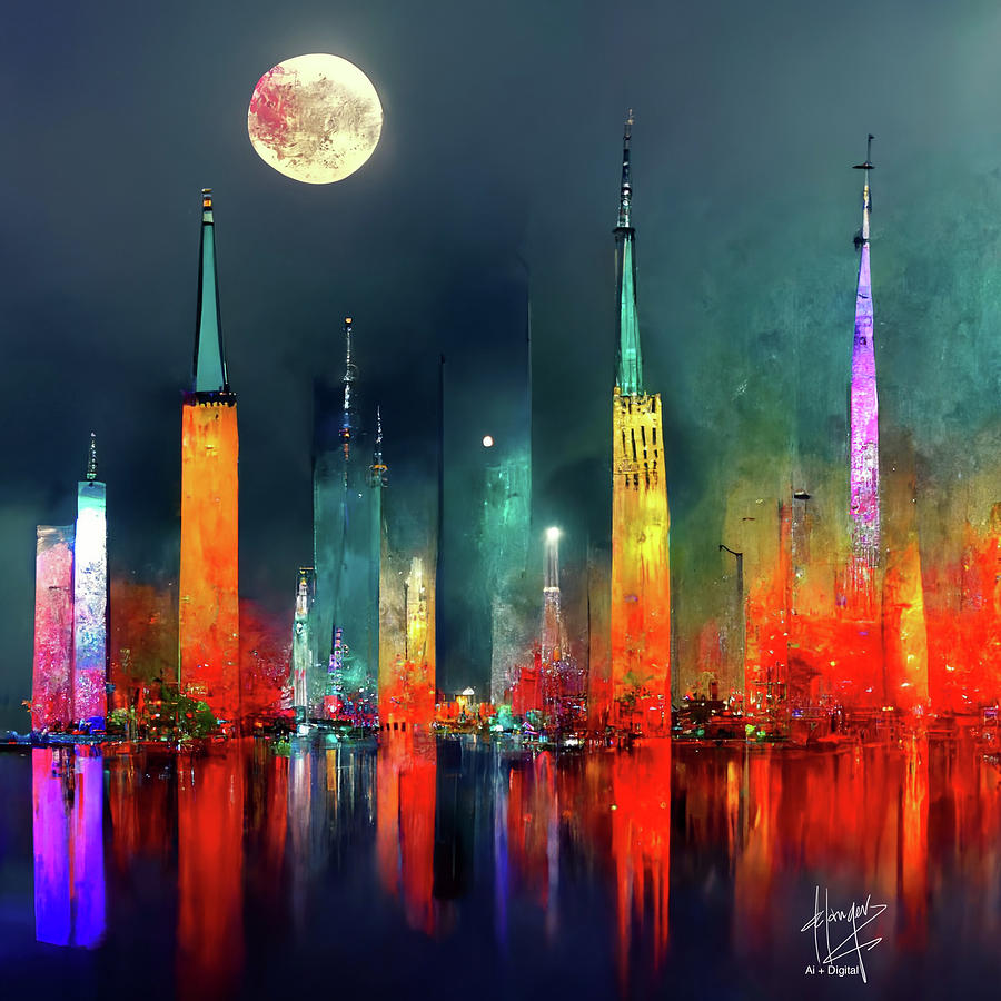 Celestial City 33 Digital Art by DC Langer