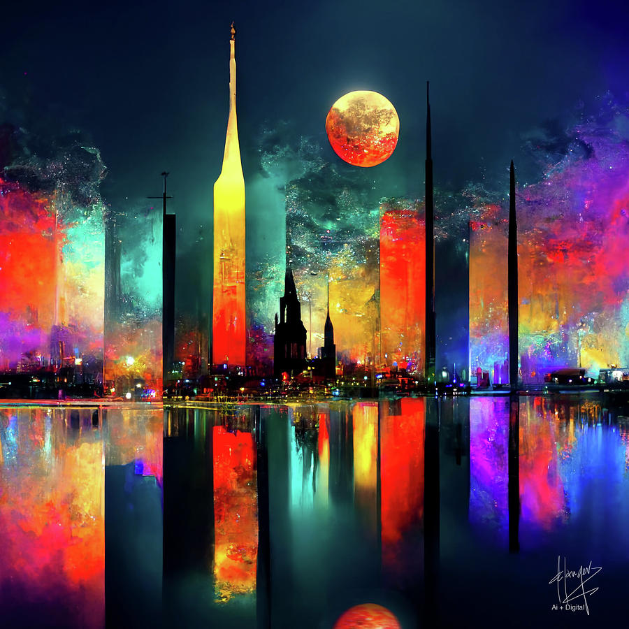 Celestial City 35 Digital Art by DC Langer
