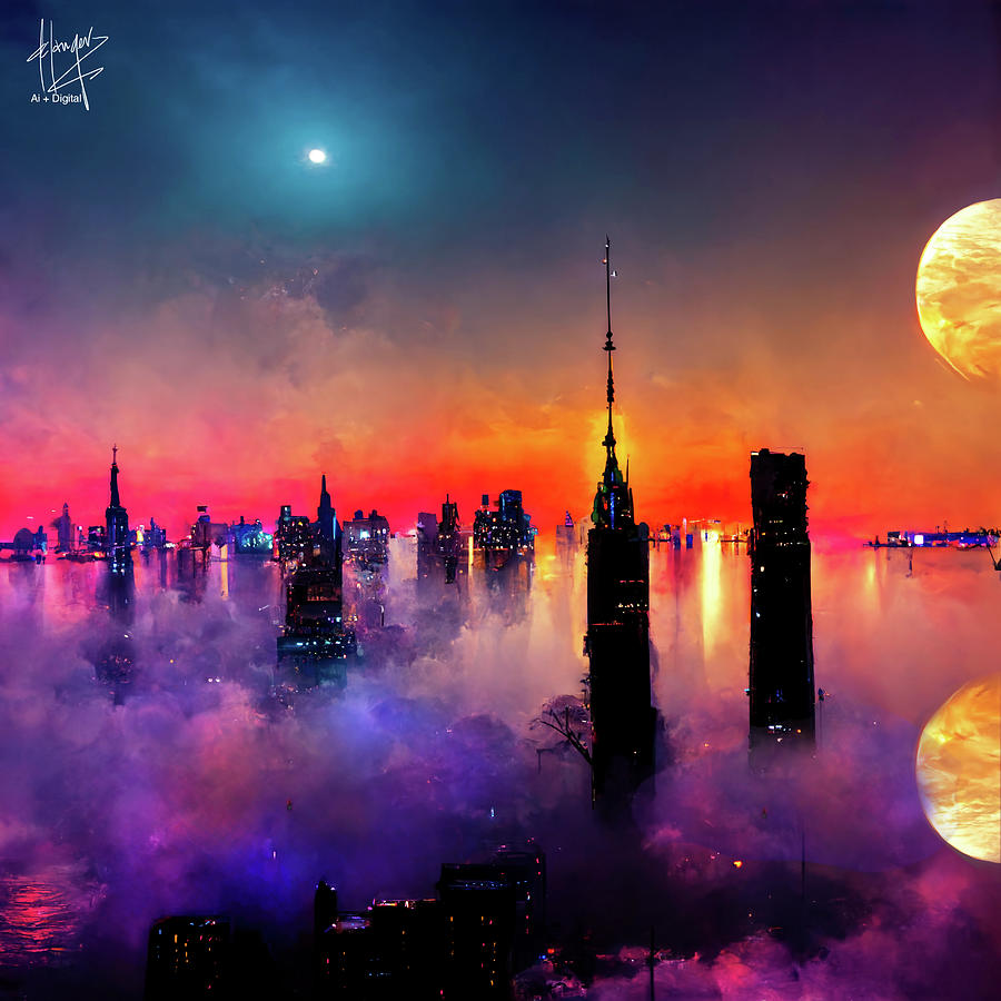 Celestial City 43 Digital Art by DC Langer
