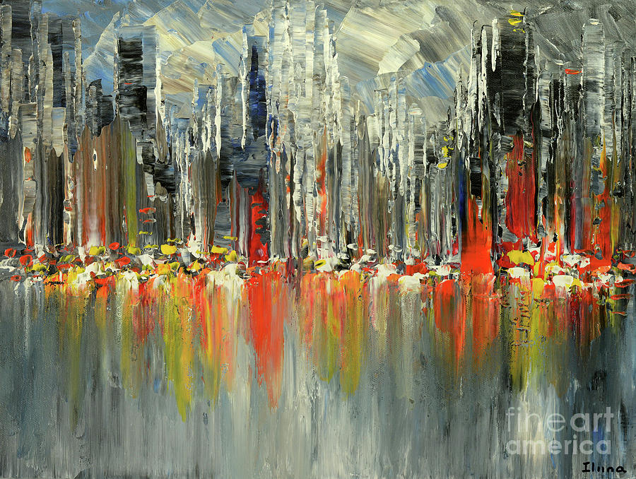 Abstract Painting - Celestial City by Tatiana Iliina