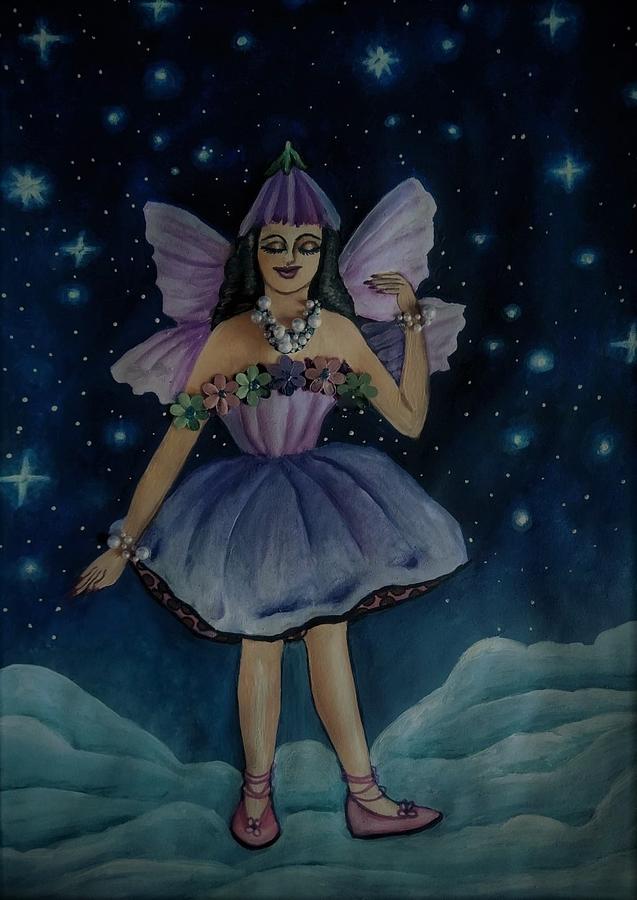 Celestial fairy Painting by Tara Krishna