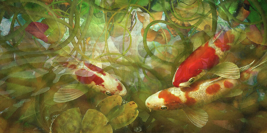 Celestial Fish II Painting by Steve Hunziker Celestial Fish II Painting by Steve Hunziker