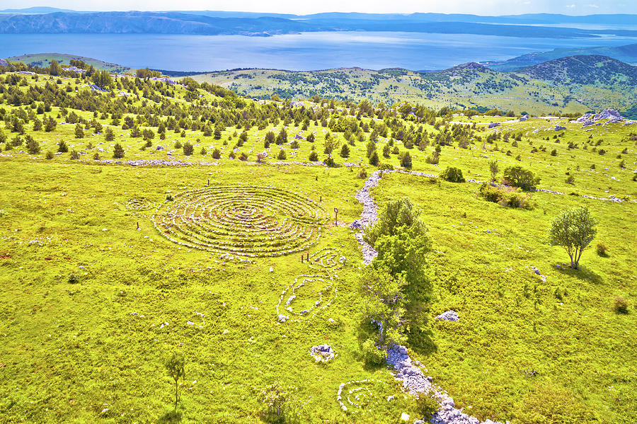 Celestial Labyrinths Stone Mazes High In Mountains Above Novi Vi Photograph