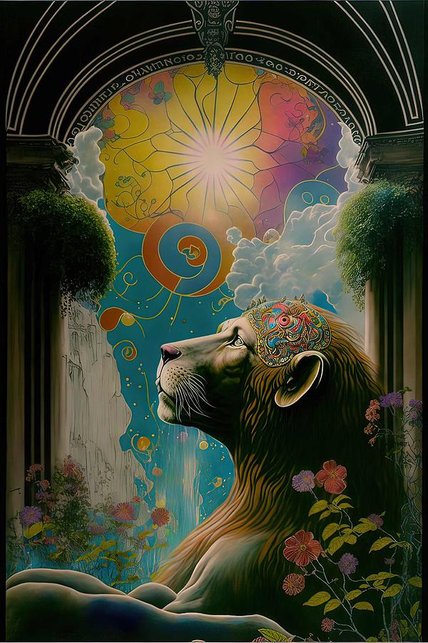 Celestial Lion Digital Art by James Peinkofer - Fine Art America