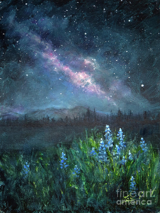 Flower Painting - Celestial Meadow by Zan Savage