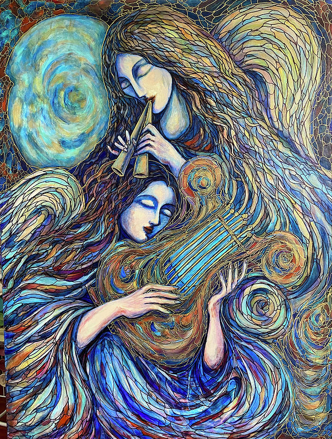 Celestial Music Painting by Rae Chichilnitsky