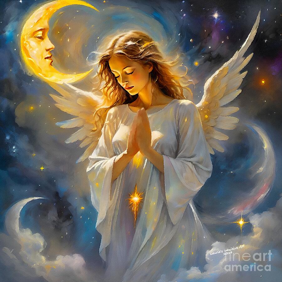 Magic Digital Art - Celestial Prayers by Lauries Intuitive
