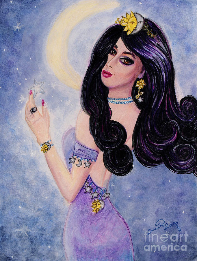 Celestial Queen Mixed Media by Dorothy Lee