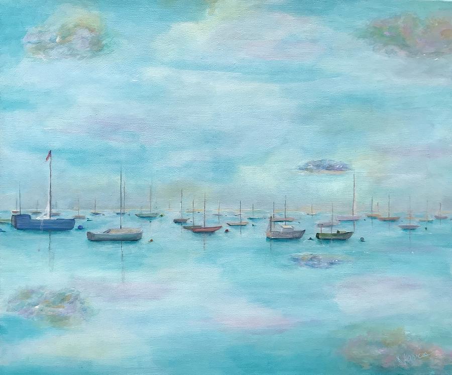 Celestial Seas Painting by Deborah Naves