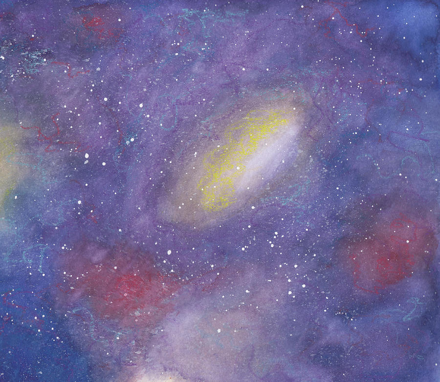 Space Mixed Media - Celestial Sky by Anne Katzeff