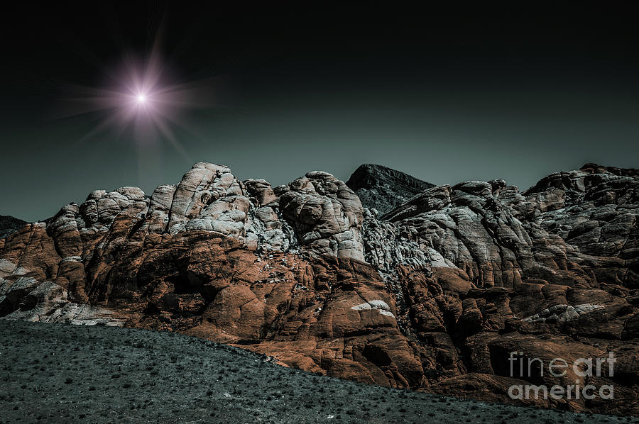 Celestial Star Red Rock Canyon Digital Art by Blake Webster