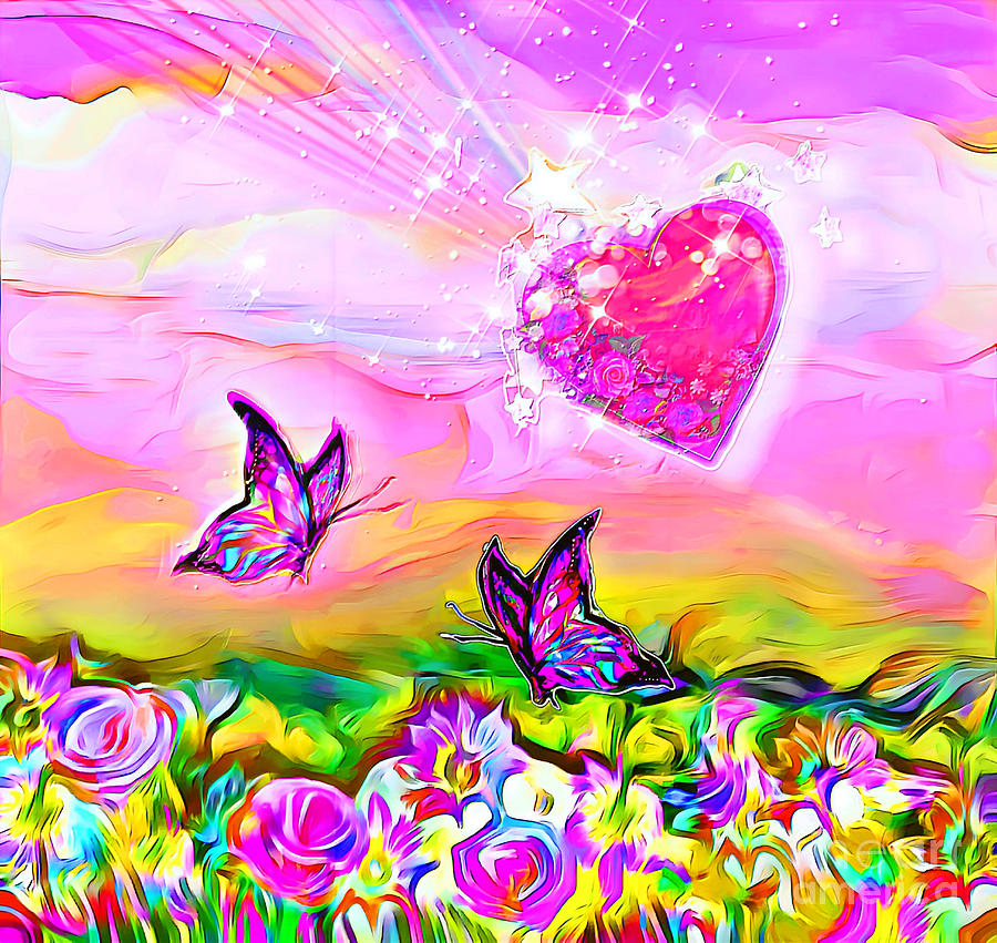 Celestial Valentine Digital Art by BelleAme Sommers